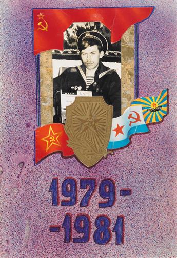 (U.S.S.R.--MILITARY) An album entitled Memory of Service (in Cyrillic), comprising 78 photographs of Soviet naval cadets and captains.
